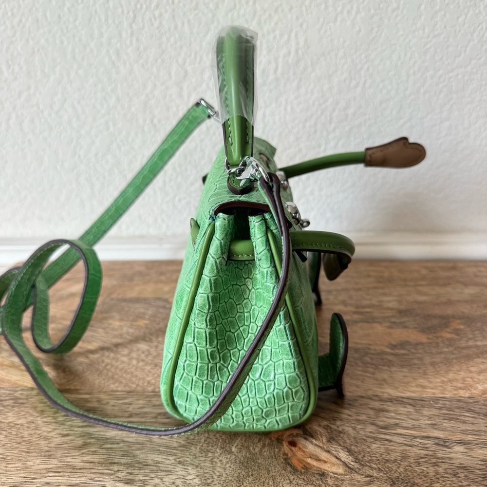 Leather Embossed Top handle Doll Bag - Picture 5 of 16